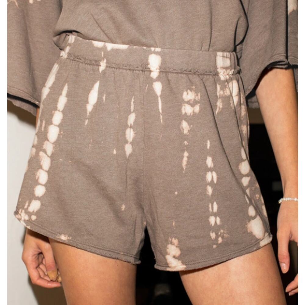 NWT Lulu's It's a Lifestyle Lounge Shorts‎ in Brown Tie-Dye